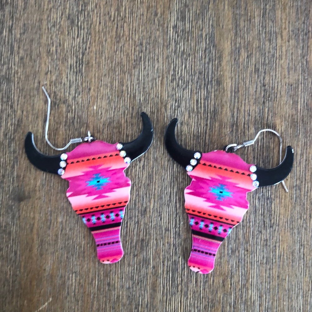 Steer Head Earrings
